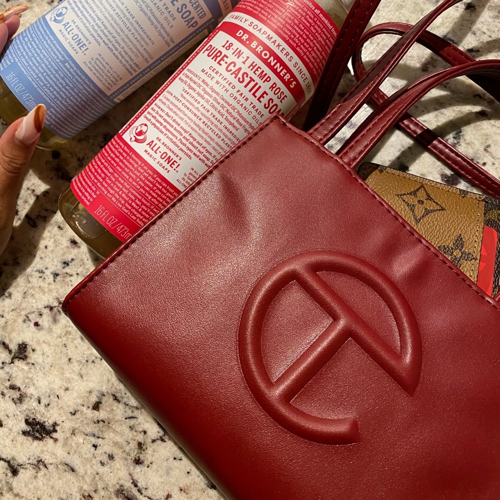 AUTHENTIC Telfar Oxblood mini shopping tote